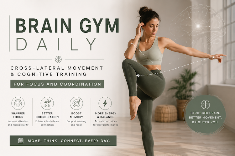 Brain Gym Daily: Cross-Lateral Movement & Cognitive Training for Focus and Coordination.