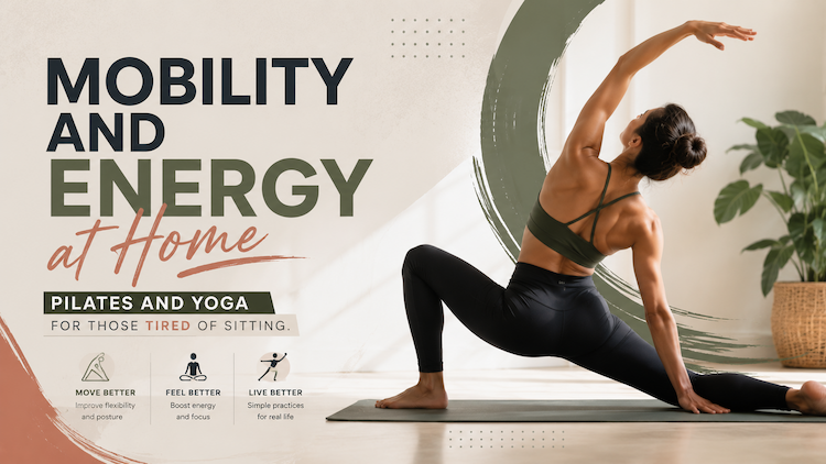 Mobility and Energy at Home: Pilates and Yoga for Those Tired of Sitting.